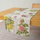 Table Runner ROSES / 48x136cm,  Natural