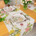 Table Runner ROSES / 48x136cm,  Natural