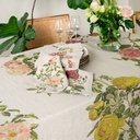 Linen tablecloth FARM ANIMALS / Natural