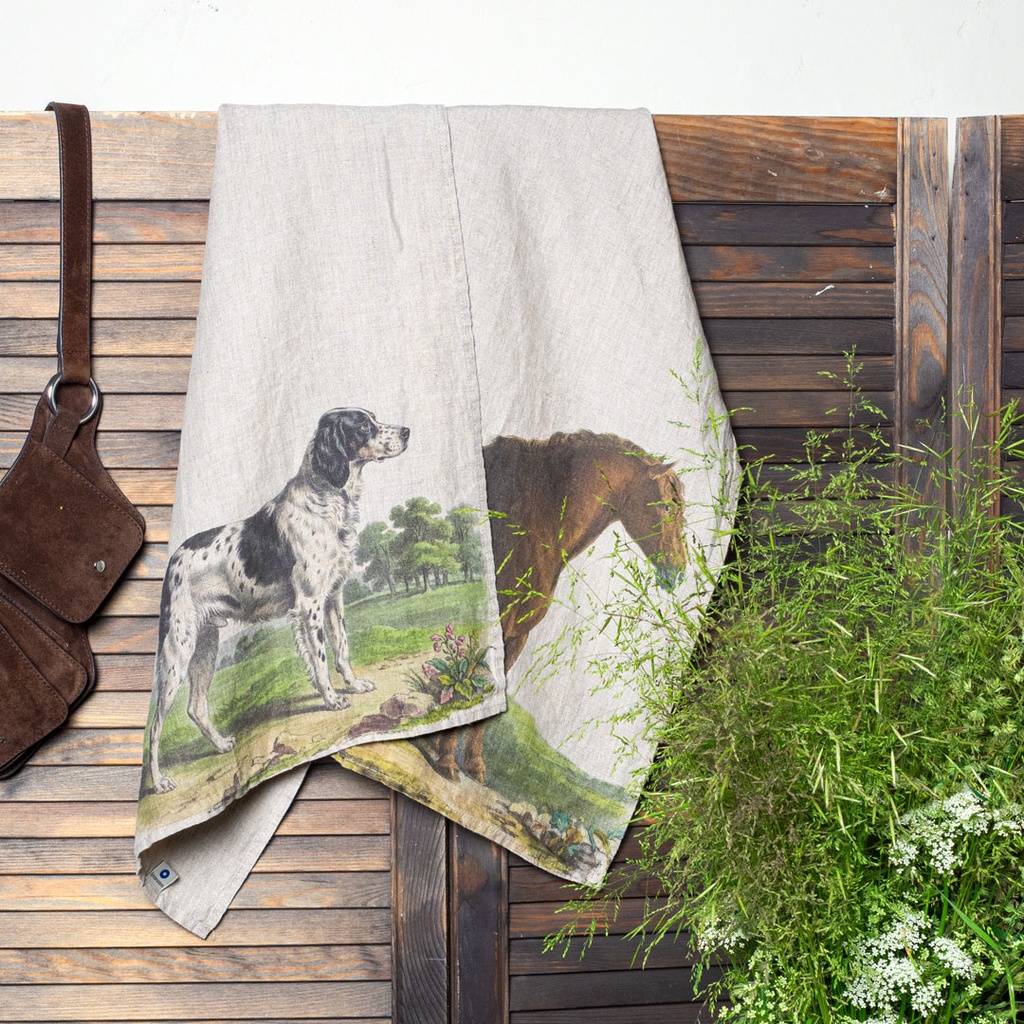 Kitchen Towels HORSE & DOG / 2-pack, 46x68cm, Natural