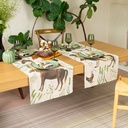 Table Runner FARM ANIMALS / 48x136cm,  Natural