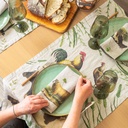 Table Runner FARM ANIMALS / 48x136cm,  Natural