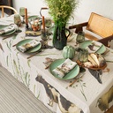 Linen tablecloth ROSES / Natural