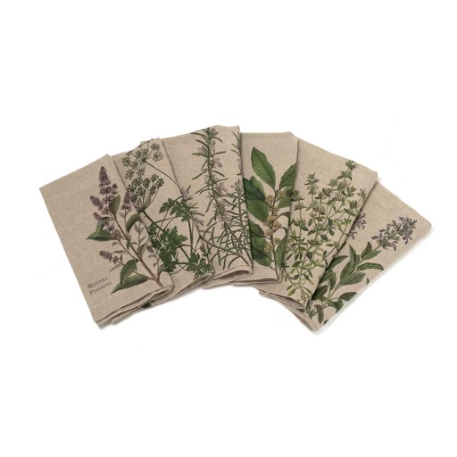 [3002SU-FHP6] Napkins FINE HERBS / 6-pack MIX; 45x45cm