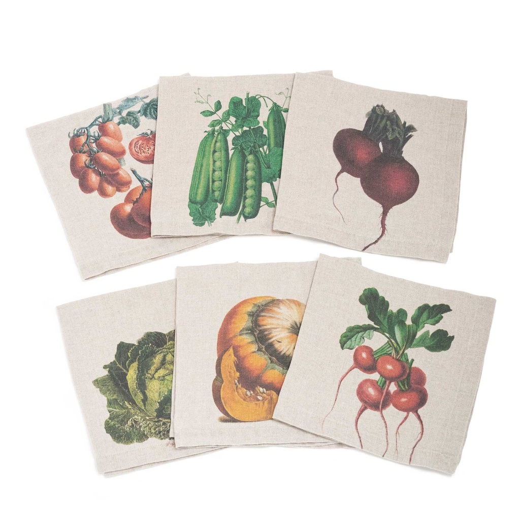 Napkins VEGETABLES; 45x45cm; 6 un. /pack MIX