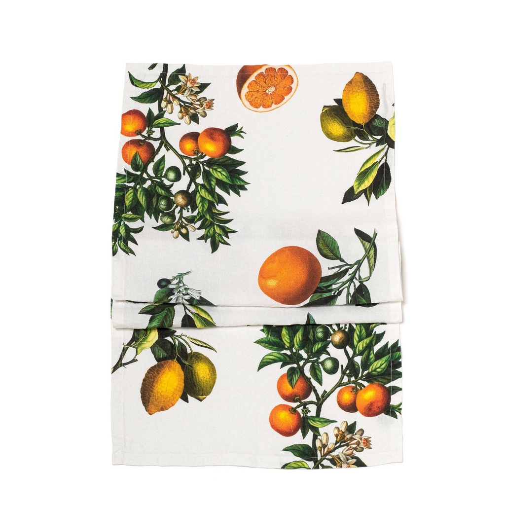 Table Runner CITRUS  / 48x136cm; White