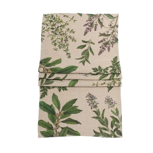 [8002SUR-FH] Table Runner FINE HERBS / 48x136cm