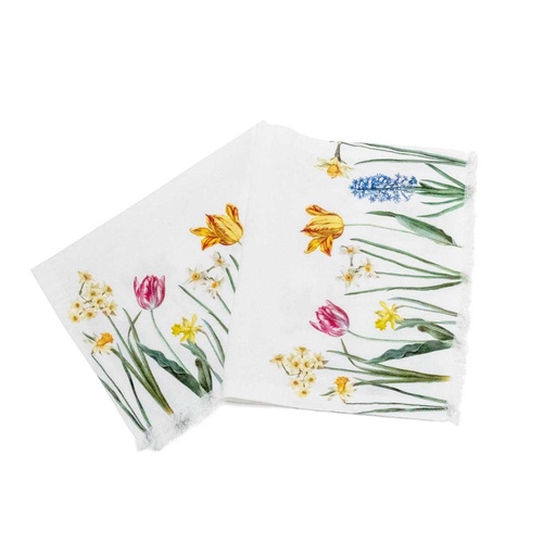 [5001S-EF] Guest Towels EARLY FLOWERS / 2-pack; 30x45cm; White 