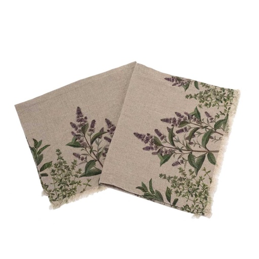 [5001S-FH] Guest Towels FINE HERBS / 2-pack; 30x45cm; Natural