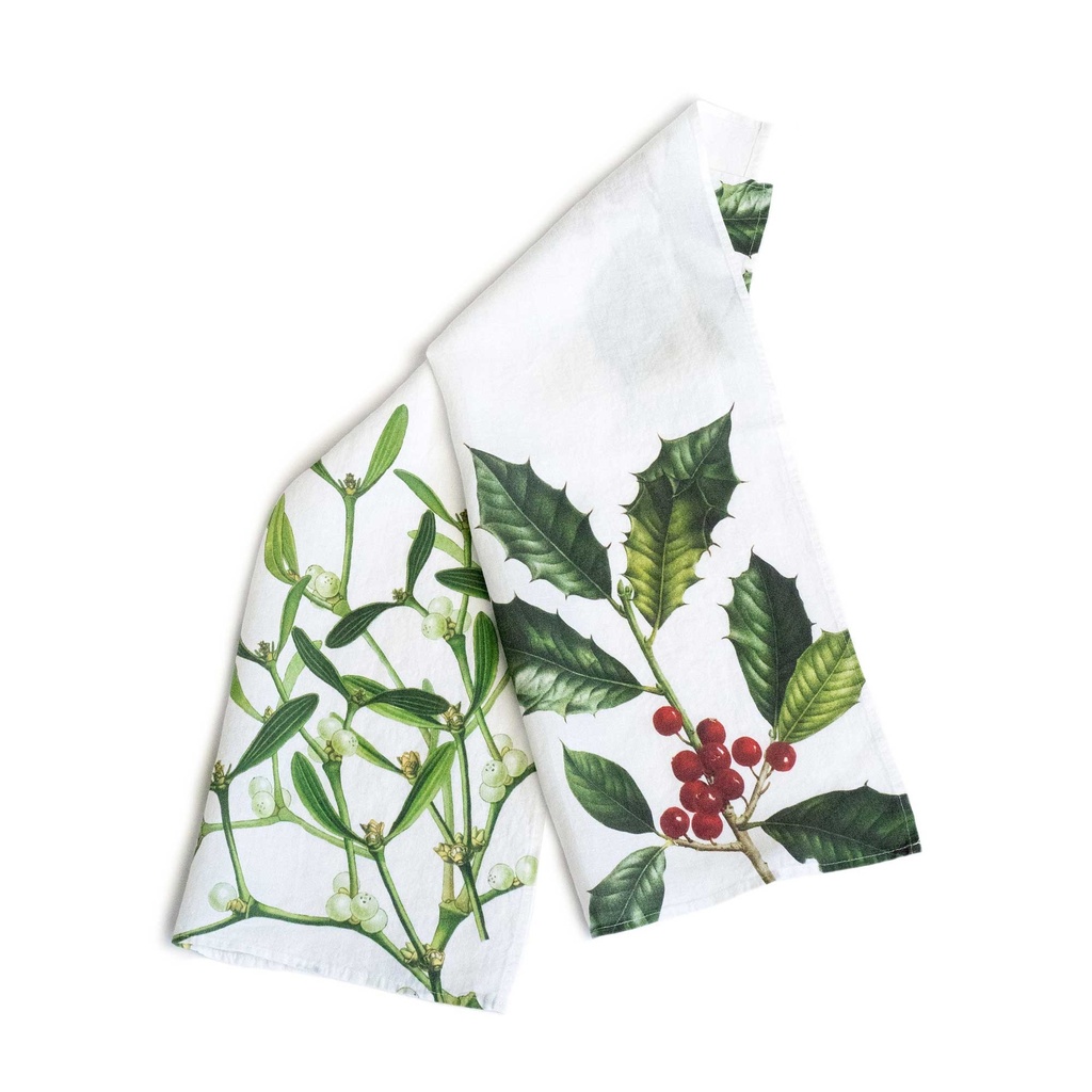 Kitchen Towels HOLLY & MISTLETOE / 2-pack; 46x68cm; White 