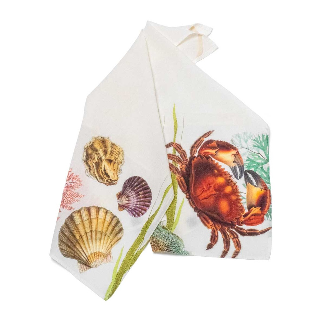 Kitchen Towels OYSTER & CRAB / 2-pack; 46x68cm; Off White