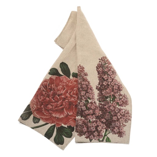 [6001M-PL] Kitchen Towels PEONY & LILAC / 2-pack; 46x68cm