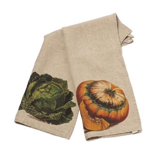[6001M-PCL] Kitchen Towels PUMPKIN & CABBAGE / 2-pack; 46x68cm