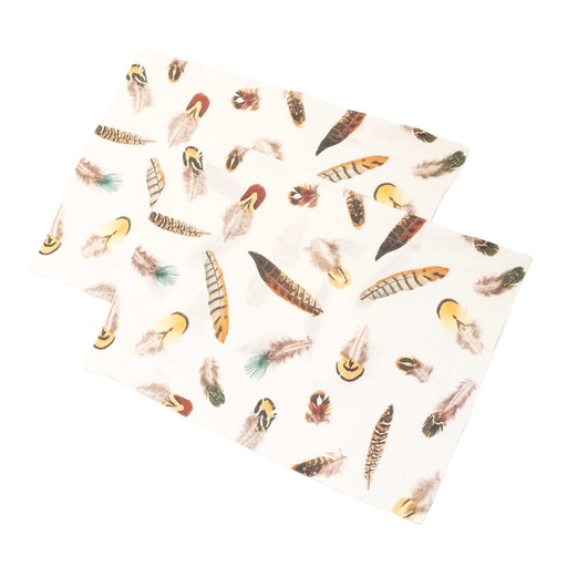 [8003SUM-FEOF] Placemat FEATHERS / Off White; 35x48cm; 2-pack