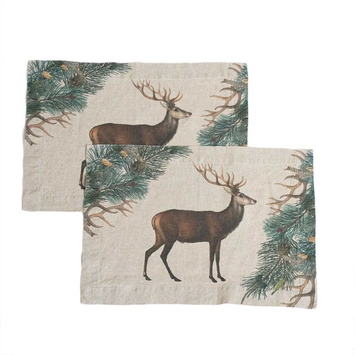 [8003SUM-NA1] Placemat WILD DEER / 2-pack; 35x50cm 