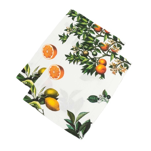[8003SUM-CW] Placemats CITRUS /  2-pack; 35x50cm; White