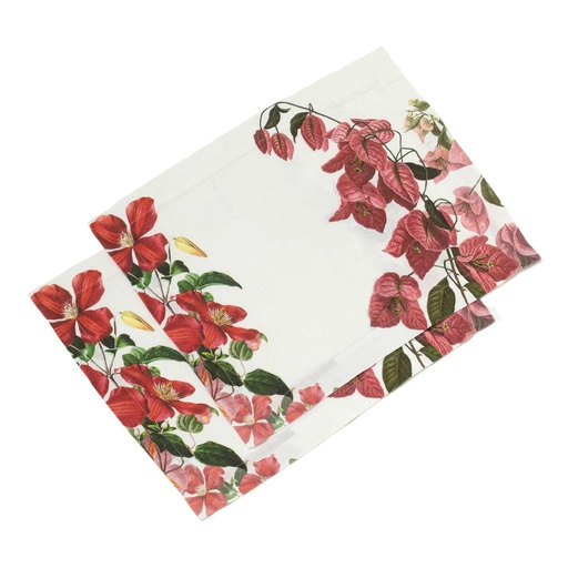 [8003SUM-LFW] Placemats CLIMBING FLOWERS /  2-pack; 35x50cm; White