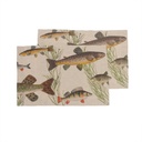 Placemats FRESHWATER FISH  /  2-pack; 35x50cm;  Natural