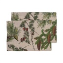 Placemats SHADY CONIFERS / 2-pack; 35x50cm;  Natural