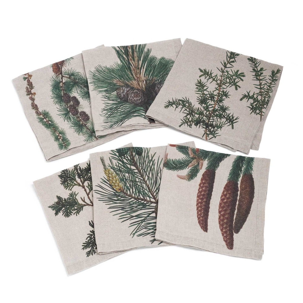 Napkins TREES CONIFERS / 6-pack MIX