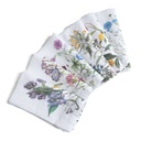 Napkins WILD FLOWERS White / 6-pack MIX