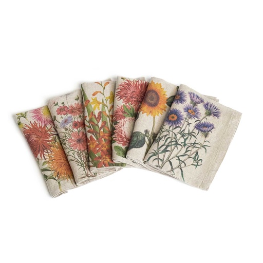 [3002SU-CFP6] Napkins COUNTRY FLOWERS / 6-pack MIX (45x45 cm / 18x18 in)