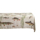 Linen tablecloth FRESHWATER FISH / Natural