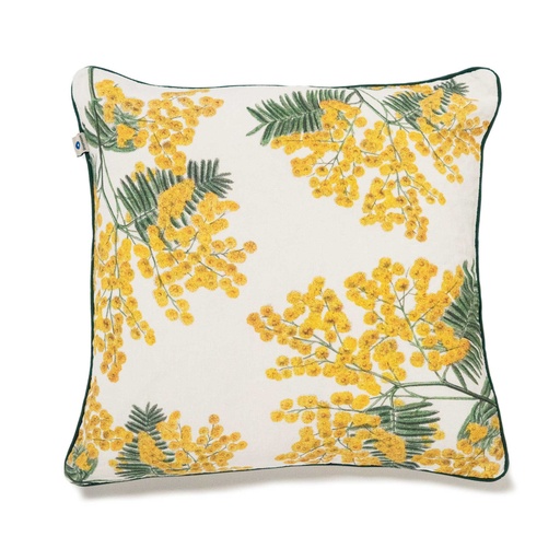 [2004SUR-YF1O] Cushion Cover MIMOSA / Off-White, zipper closure (45x45 cm / 18x18 in)