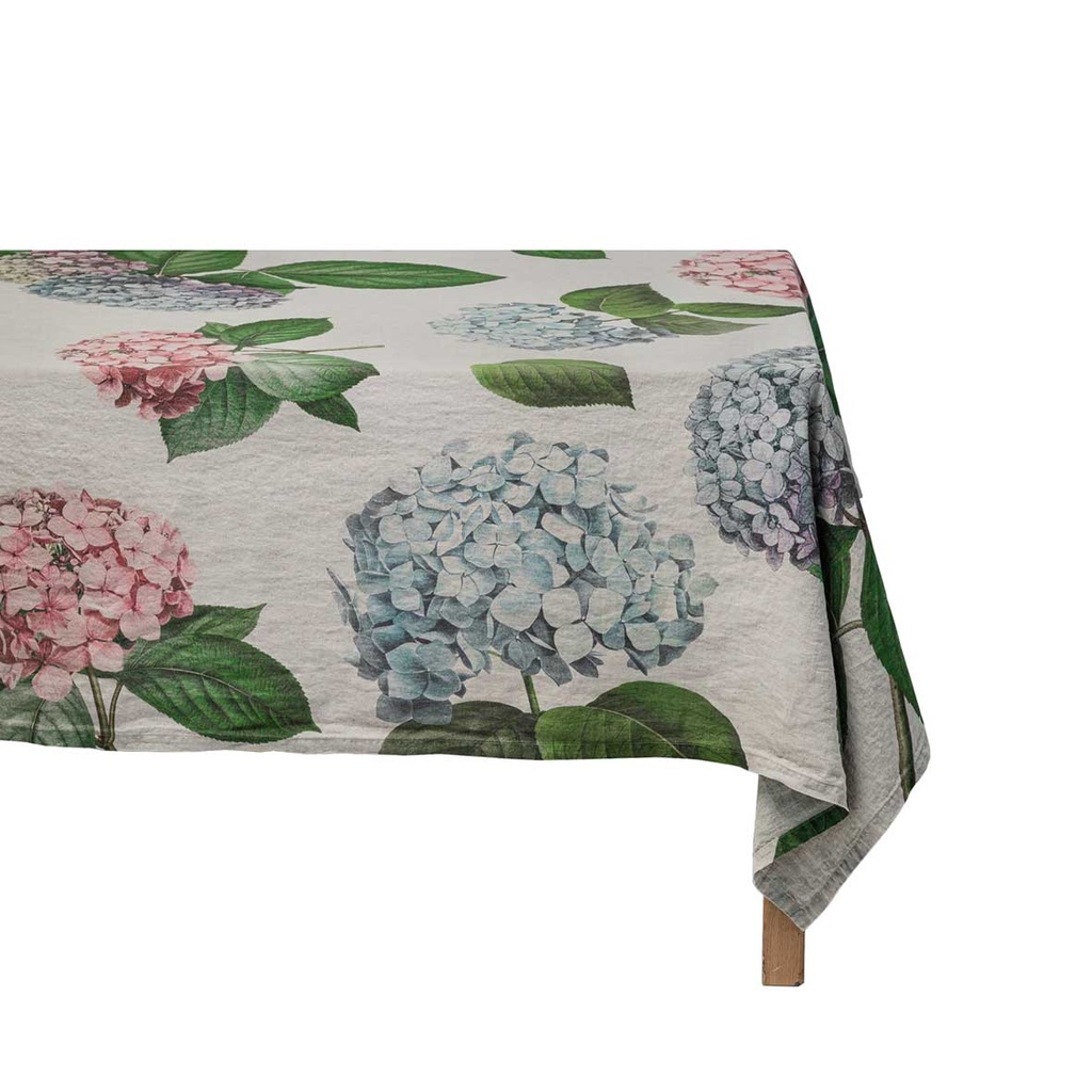 Linen tablecloth HYDRANGEA / Natural