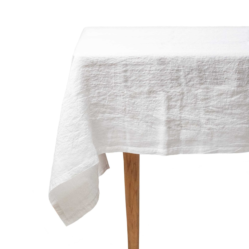 Soft linen tablecloth, White