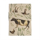 Table Runner FARM ANIMALS / 48x136cm,  Natural
